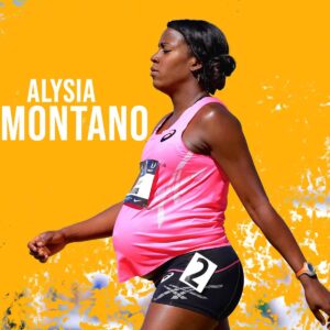 alysia Montano running with baby 